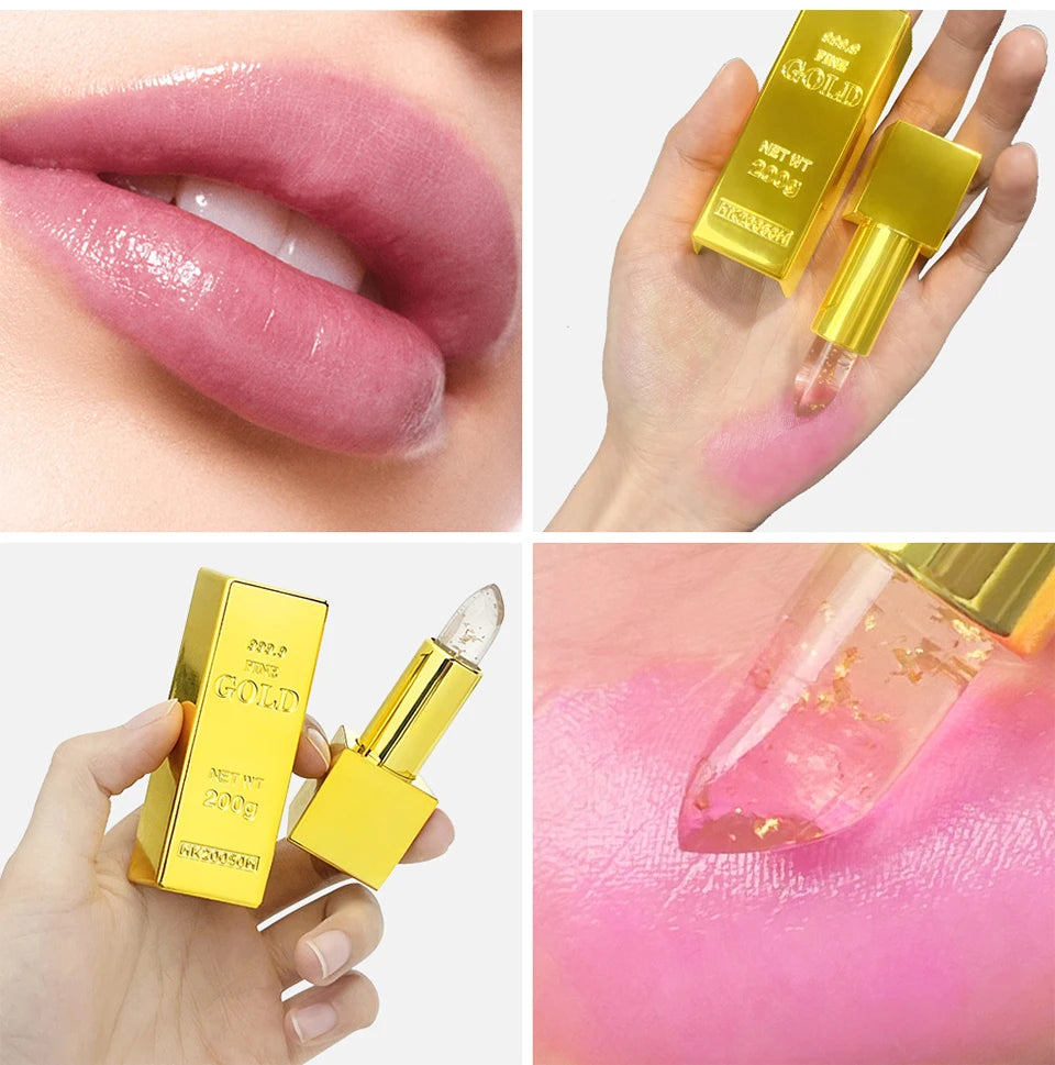 24K Gold Color Changing Lipstick & Moisturizing Lip Balm - 20
