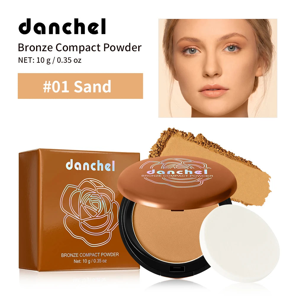Matte Bronze Compact Powder Natural Setting Makeup