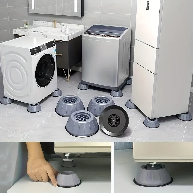 12PCS Anti Vibration Pads Washing Machine Feet Stabilizer Raiser Mat - 2