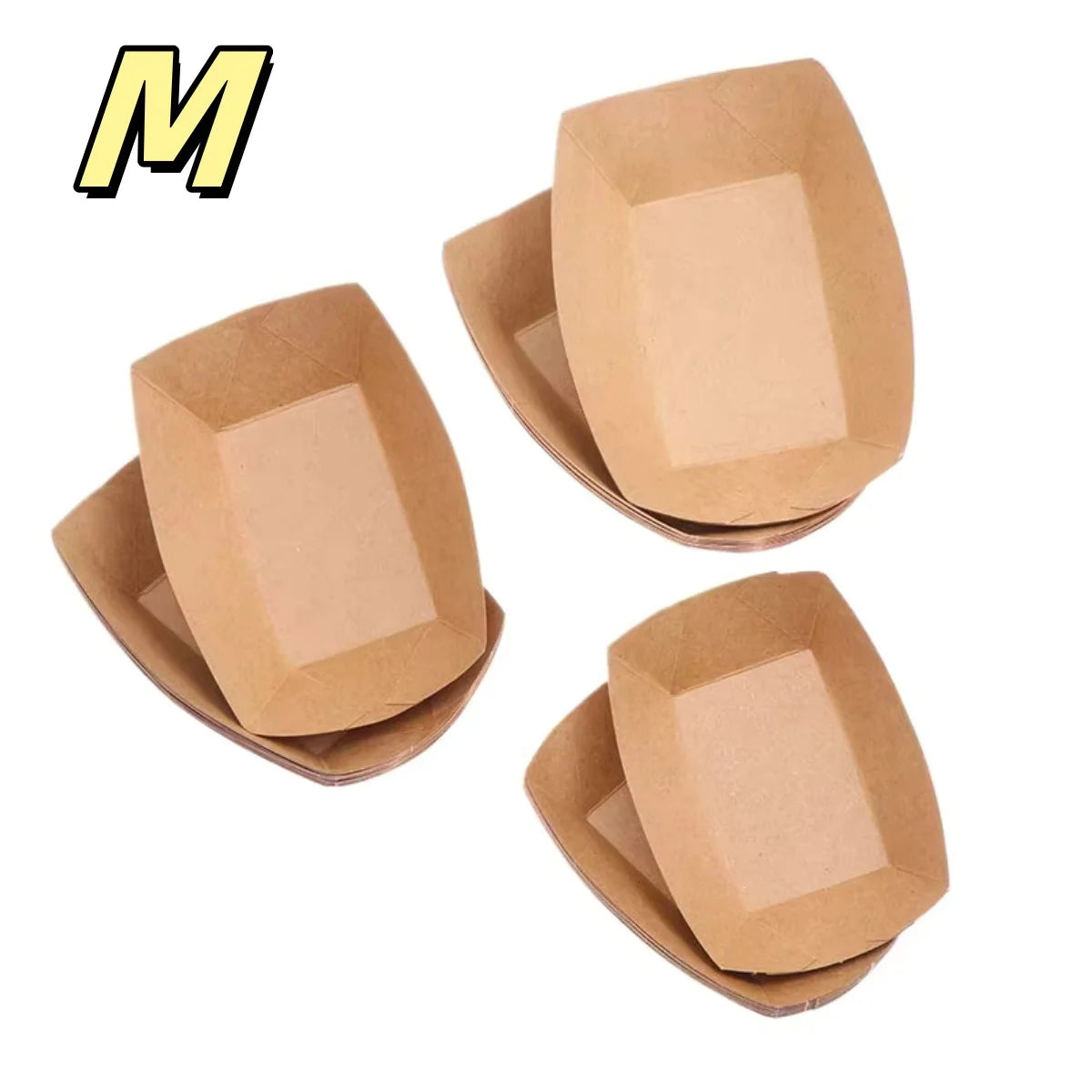 Disposable Kraft Paper Food Boats Snack Trays for Parties and Events - 8