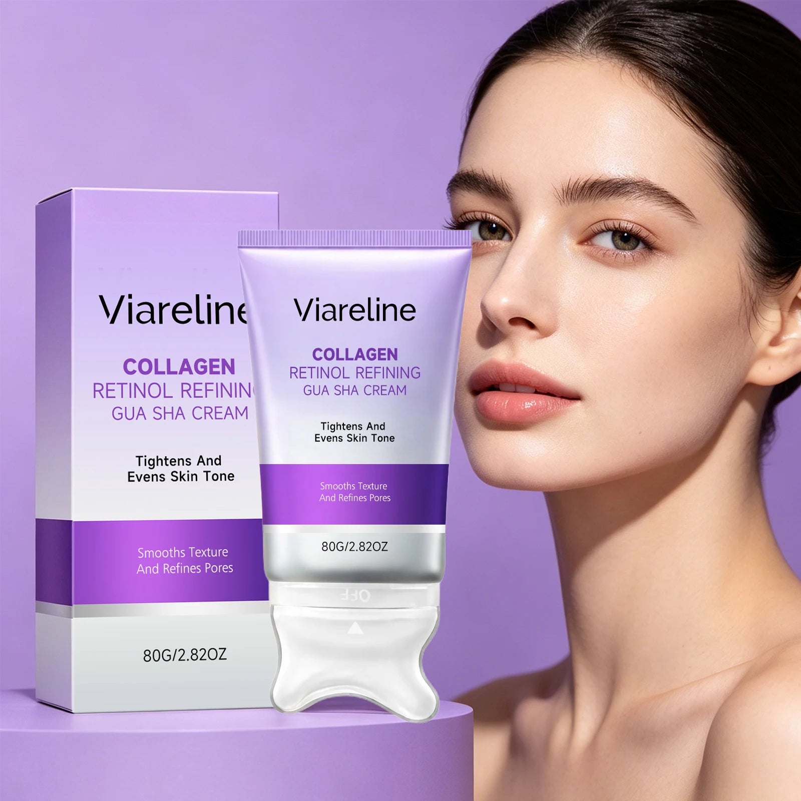 Collagen Retinol Gua Sha Cream Face Tightening Lifting Skincare - 5