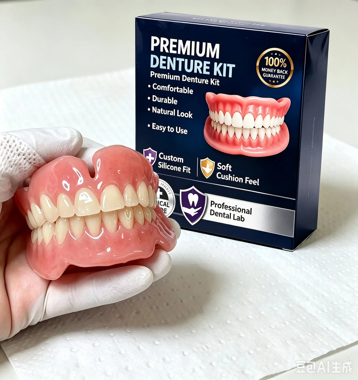 Temporary Silicone False Teeth Kit Cosmetic Smile