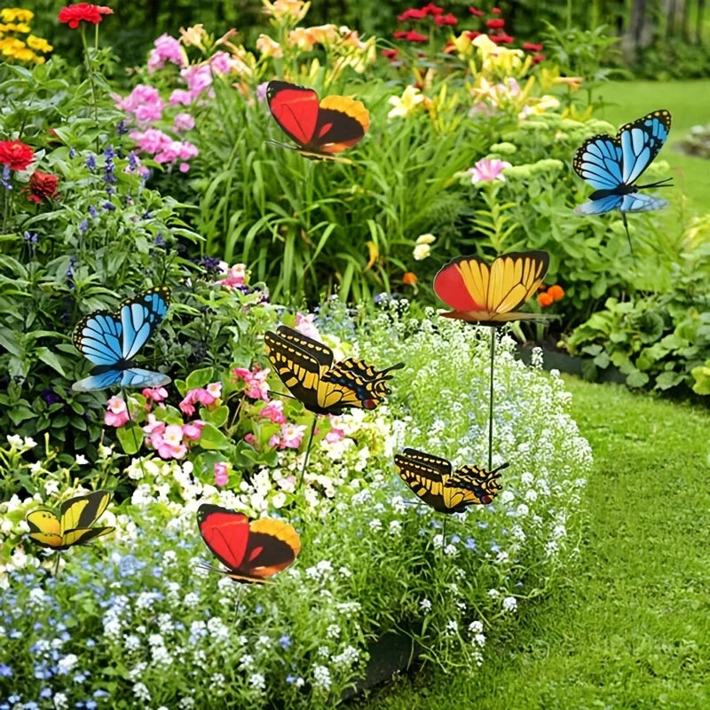 3D Artificial Butterfly Garden Stakes Waterproof Plant Pot Decorations
