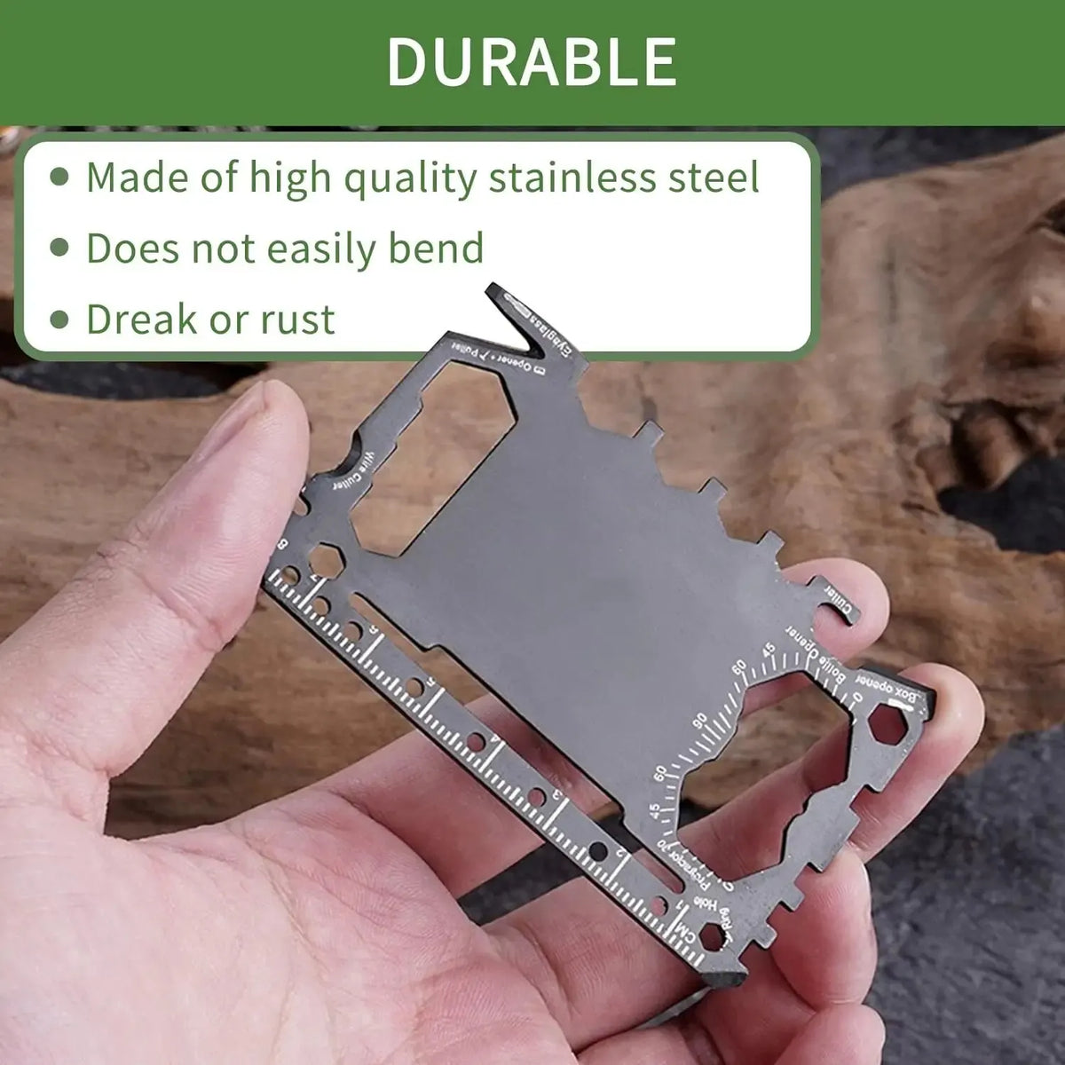 46 in 1 Multi Tool Credit Card Survival Gear Portable Pocket Gadget