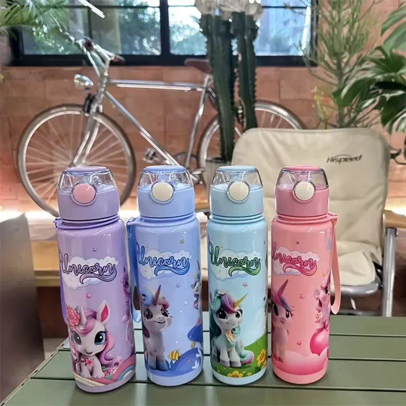 Cute Unicorn Space Cup BPA Free Portable Water Bottle for Kids 700ml - 5