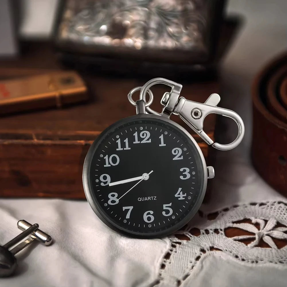 Portable Quartz Pocket Watch Keychain Hanging Nurse Fob Watch - 3