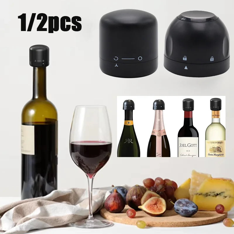 Rotating Wine and Champagne Bottle Stopper Leak Proof Sealing Plug