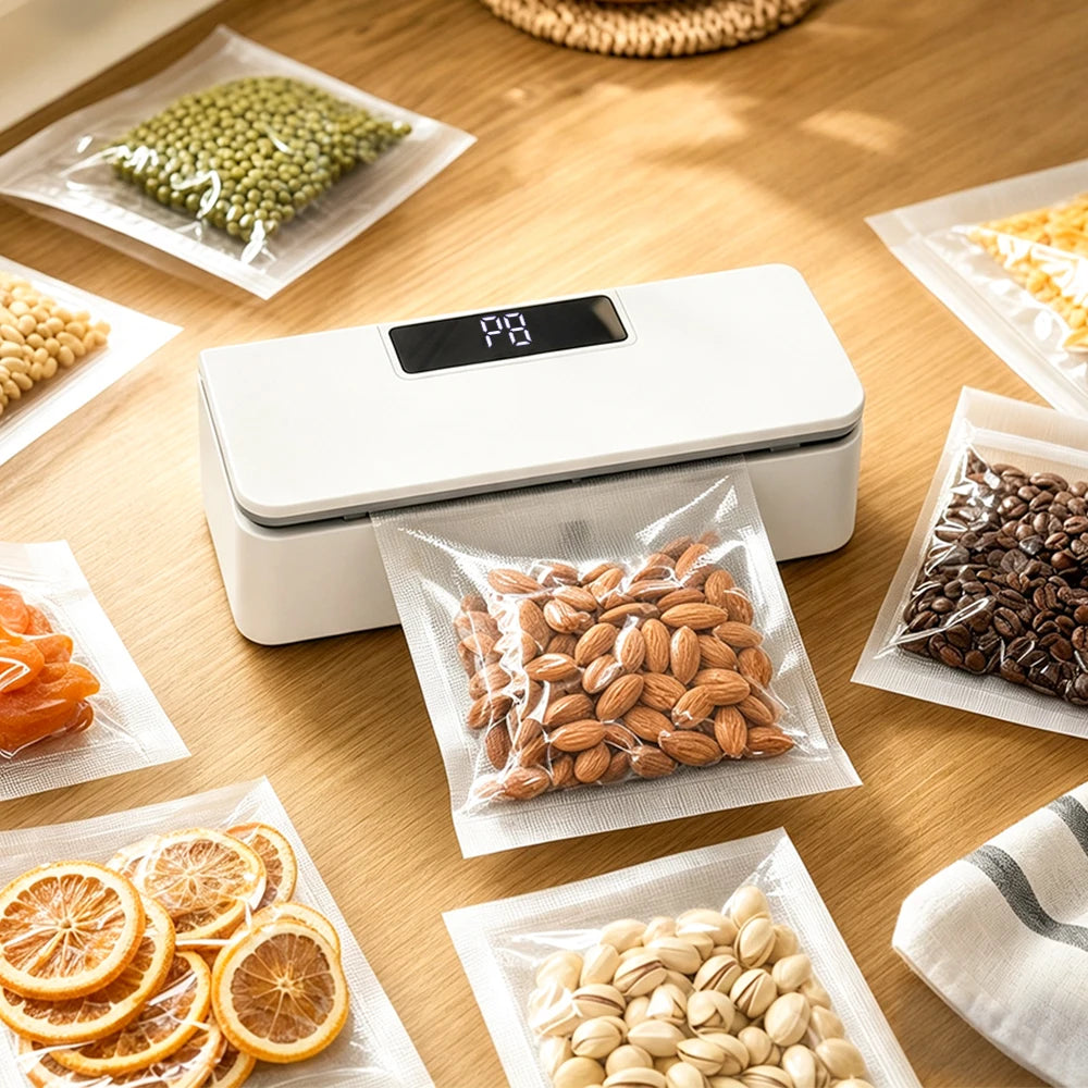 Portable Food Sealer Handheld Mini Bag Sealer with Cutter