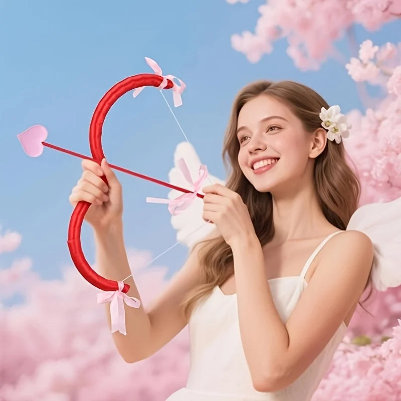 2pc Cupid Bow and Arrow Set Valentine Costume Cosplay Photo Props