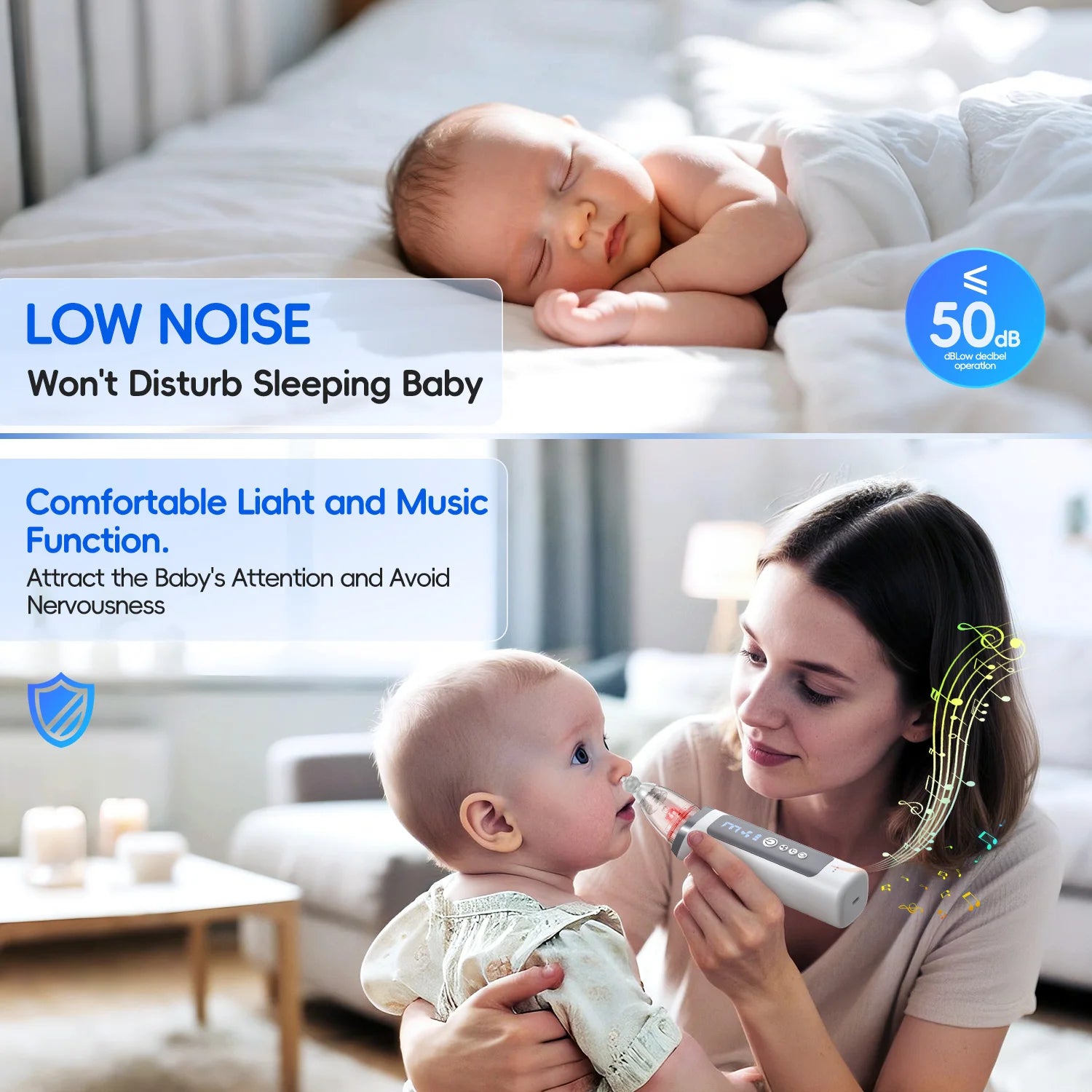 Electric Baby Nasal Aspirator Automatic Nose Cleaner Sucker - 2