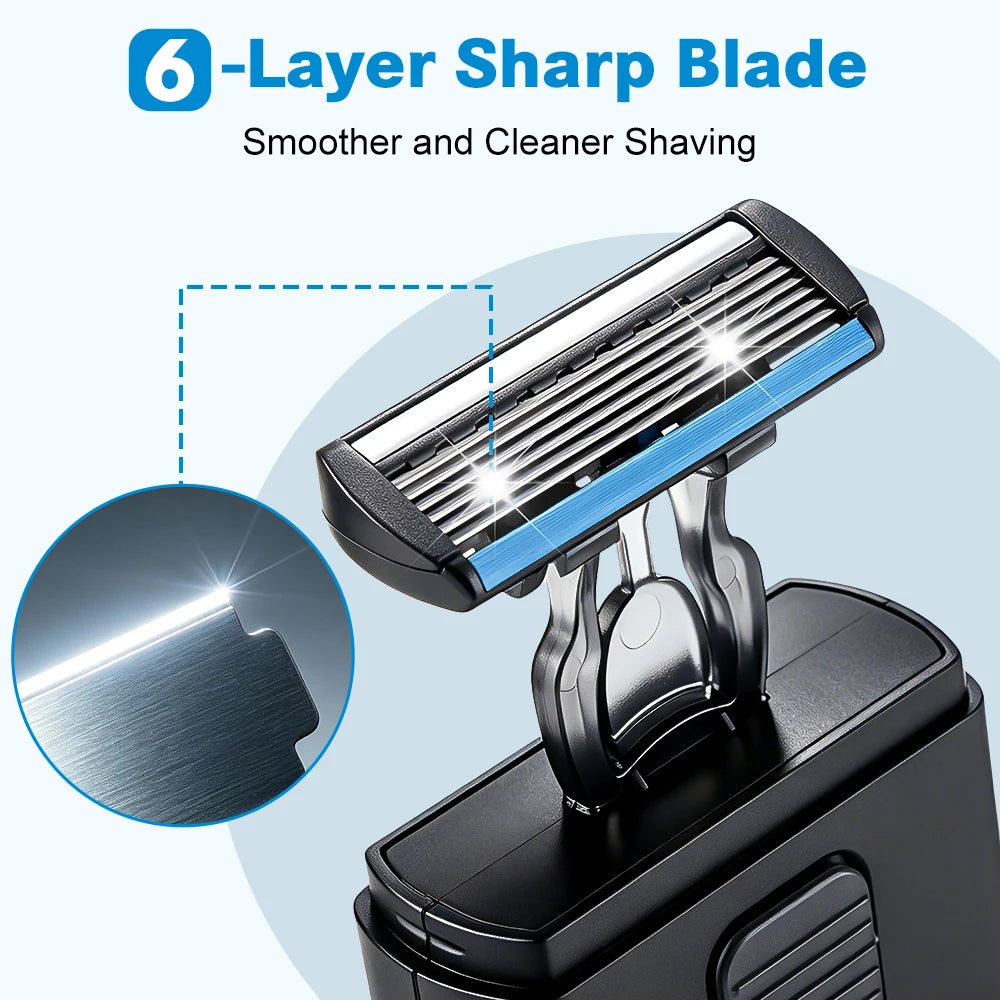 Mini Retractable Manual Travel Shaver Folding Portable Razor