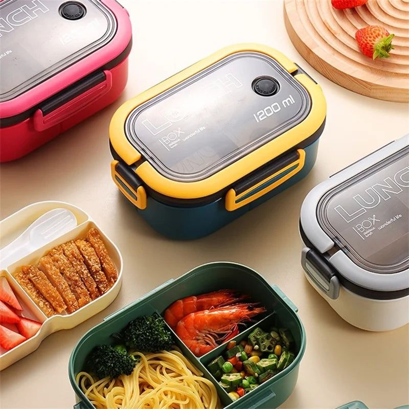 1200ML 2-Layer Bento Lunch Box Portable Leakproof Food Container - 3