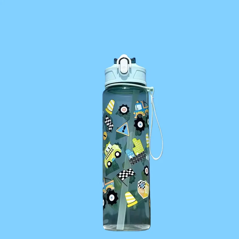 800ml Sports Water Bottle Motivational Fitness Cup with Time Marker - 39