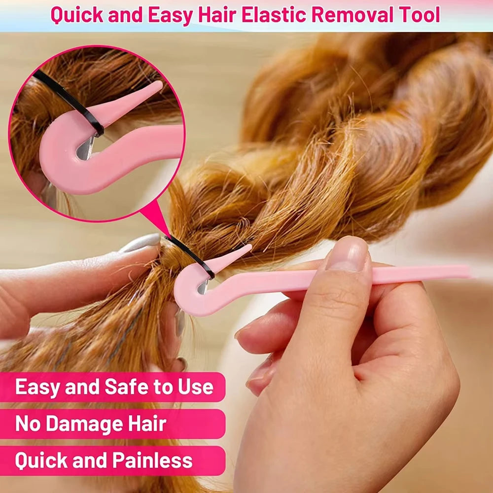 Pain Free Hair Elastic Band Cutter Ponytail Remover Styling Tool - 3
