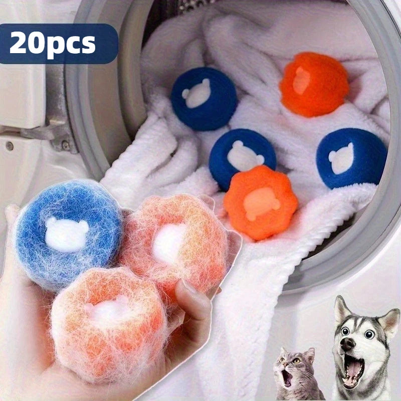 20PCS Reusable Laundry Balls Pet Hair Remover Lint Catcher for Washers - 1