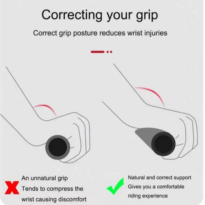 Ergonomic MTB Bicycle Handlebar Grips Anti Slip Rubber Lock On Grips - 5