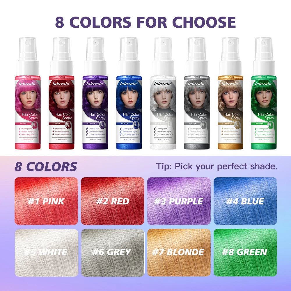 Temporary Hair Color Spray Washable DIY Dye