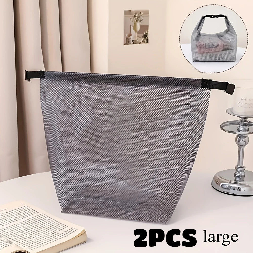 2PCS Waterproof Storage Bag Mesh Cosmetic Pouch for Travel and Gym - 17