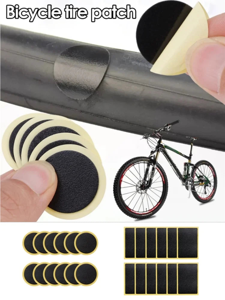 Bicycle Tire Patches Glue-free Bike Inner Tube Repair Kit 10-100pcs - 8