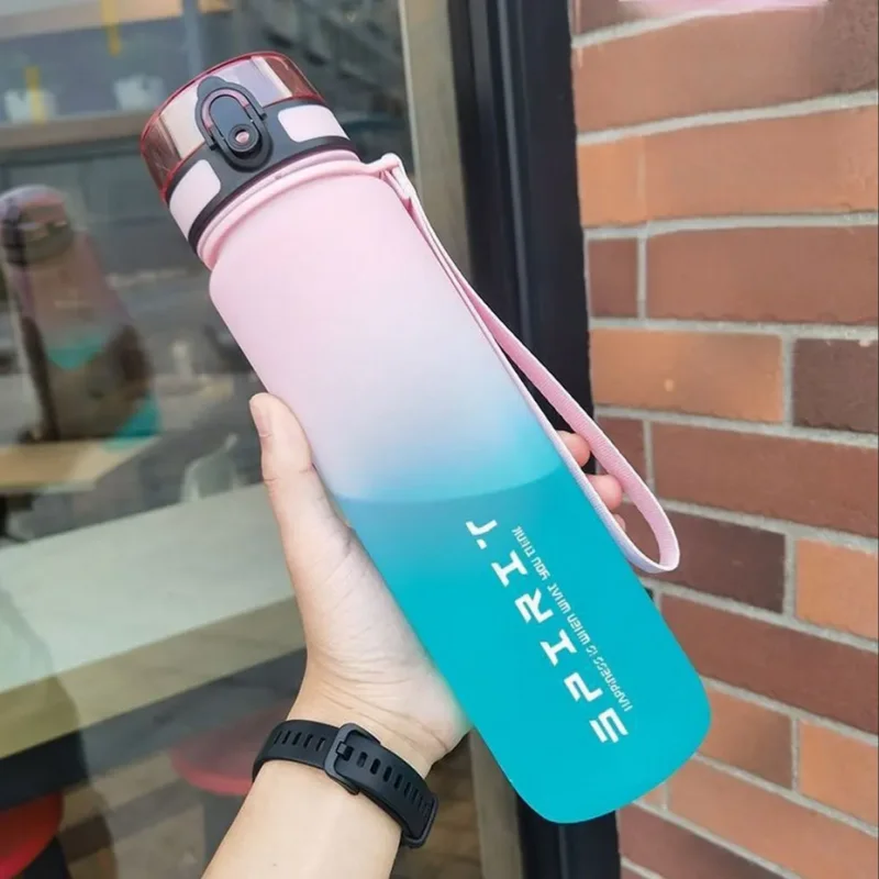 Fantia Motivational Sports Water Bottle Leak Proof Gym Jug 500ml 1000ml - 17