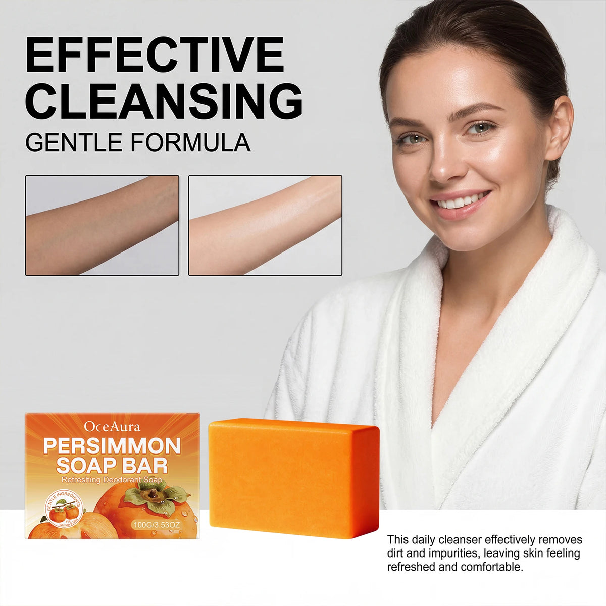 Persimmon Soap Bar Deodorizing Body Cleanser