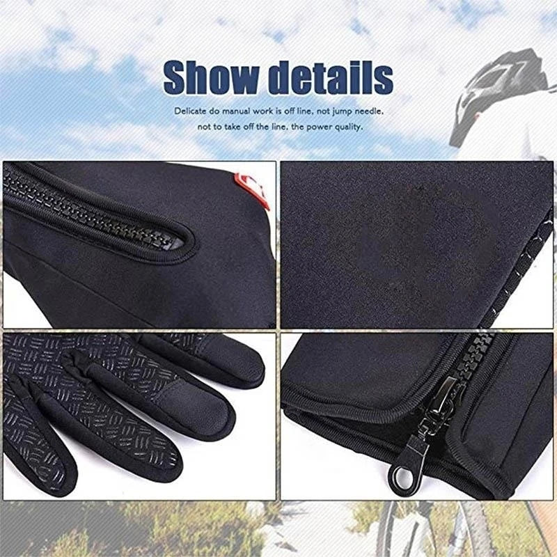 Winter Thermal Touchscreen Gloves Waterproof Windproof Cycling Mittens - 3