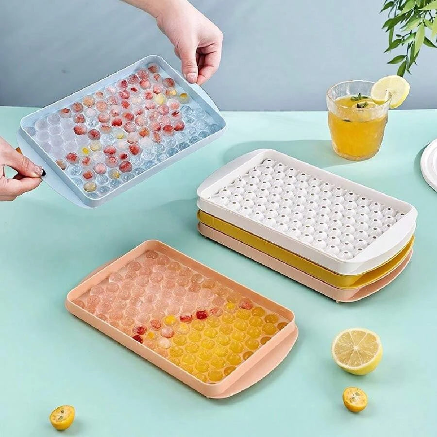 104 Grid Mini Ice Cube Tray Spherical Ball Maker Mold for Drinks - 8