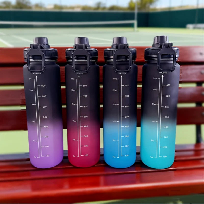 1000ml Sports Water Bottle Portable Leakproof Gym Fitness Jug - 2