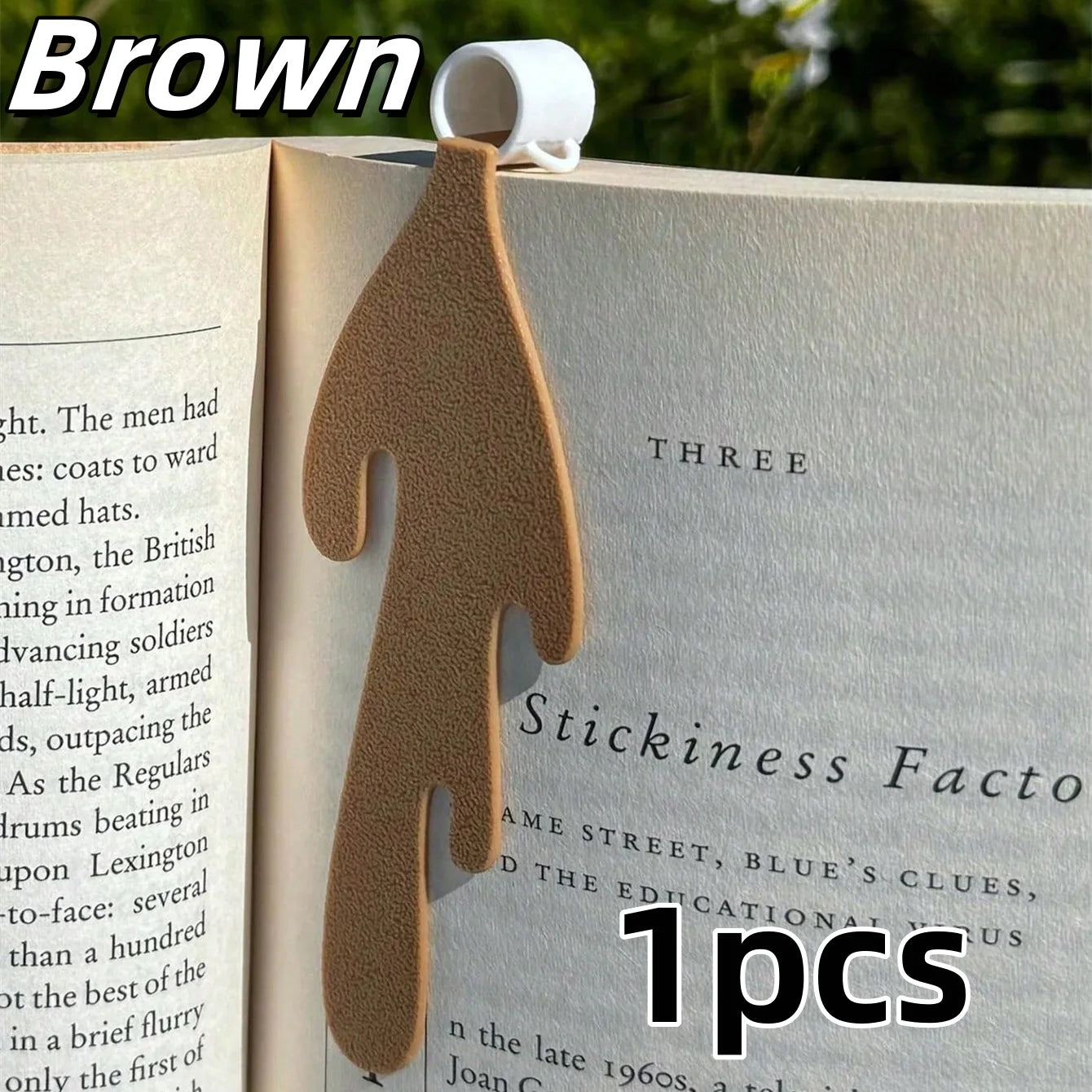 Spilled Coffee Bookmark Unique Reading Corner Marker for Book Lovers - 15
