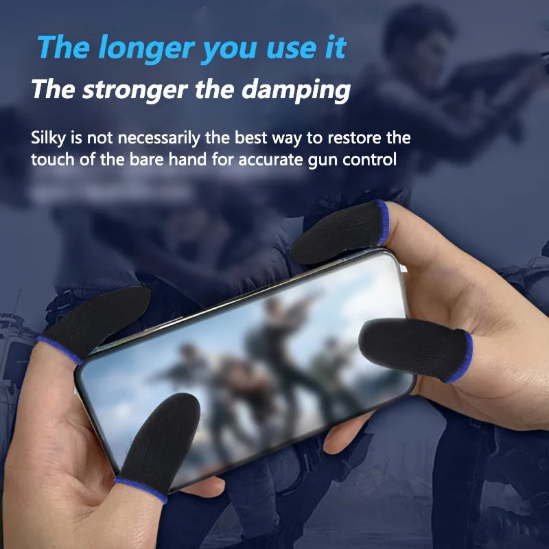 40pc Gaming Finger Sleeves Sweatproof Anti-Slip Touch Screen Controller - 7