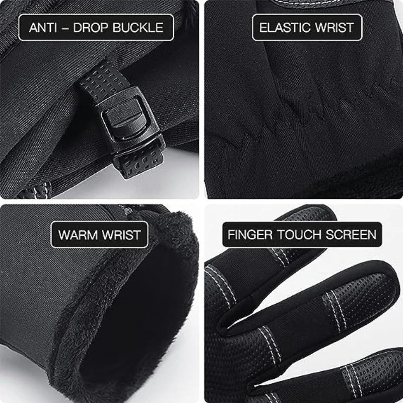 Waterproof Winter Gloves Touch Screen Thermal Windproof Cycling Mittens