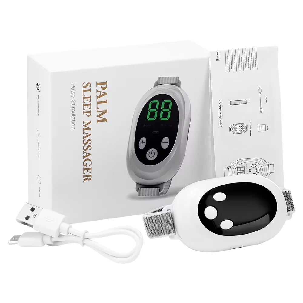 Microcurrent Sleep Aid Device CES Palm Massager for Insomnia Relief