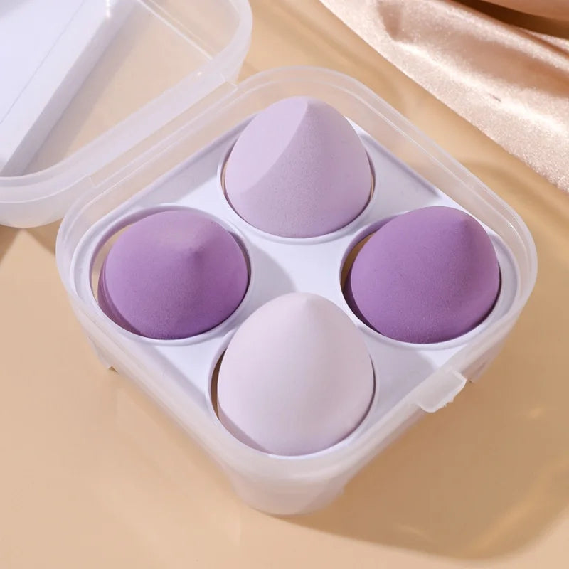 4pcs Makeup Sponge Set Beauty Blender Foundation Cosmetic Puff with Case - 9