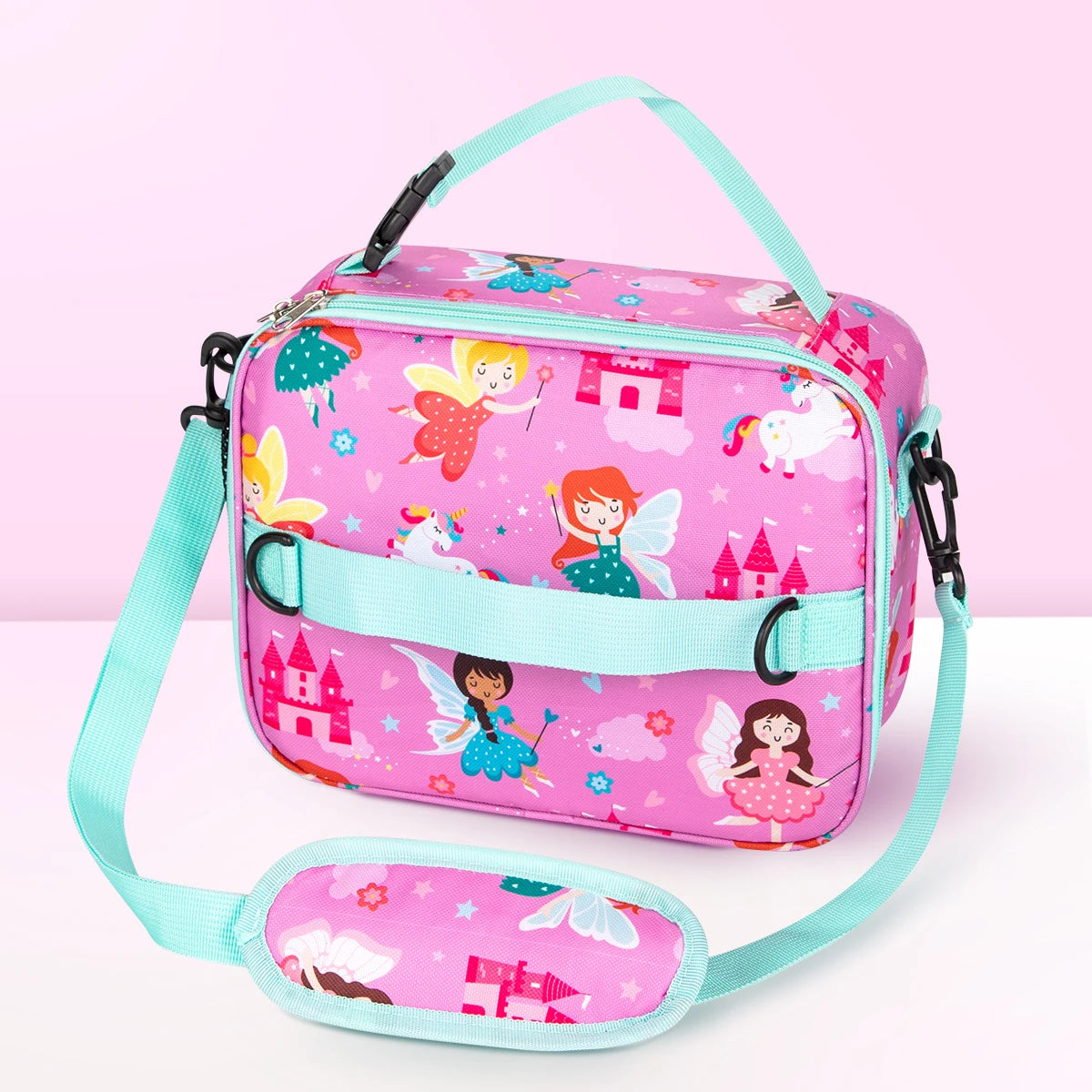 Insulated Cartoon Lunch Bag Portable Thermal Food Box with Shoulder Strap