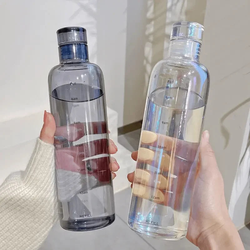 500ml Time Marker Water Bottle Leakproof Fitness Hydration Tracker - 12