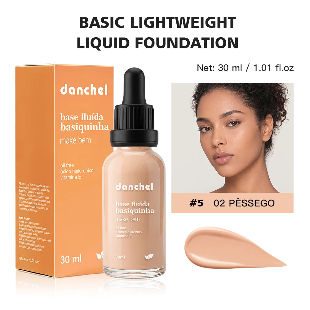 Danchel Lightweight Liquid Foundation Matte Soft Makeup - 25