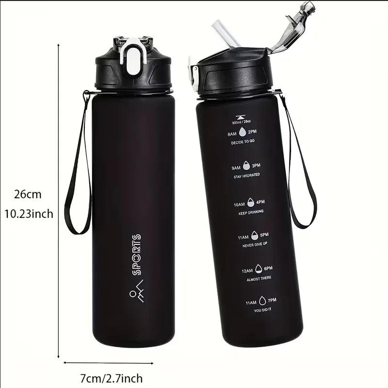 750ml Gradient Sports Water Bottle Leakproof Hydration Tracker Flask