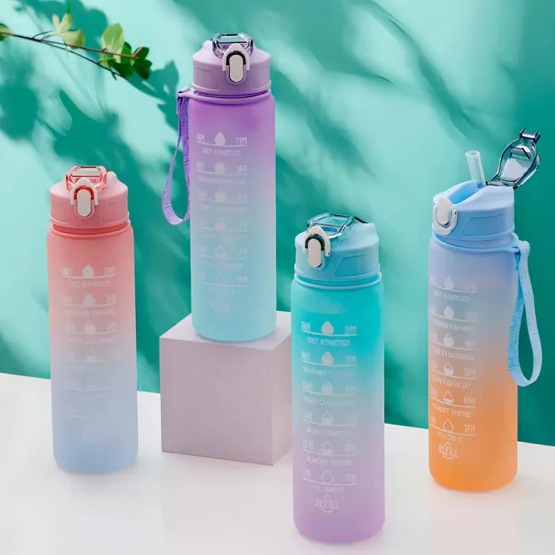 750ml Gradient Sports Water Bottle with Straw and Time Marker - 3