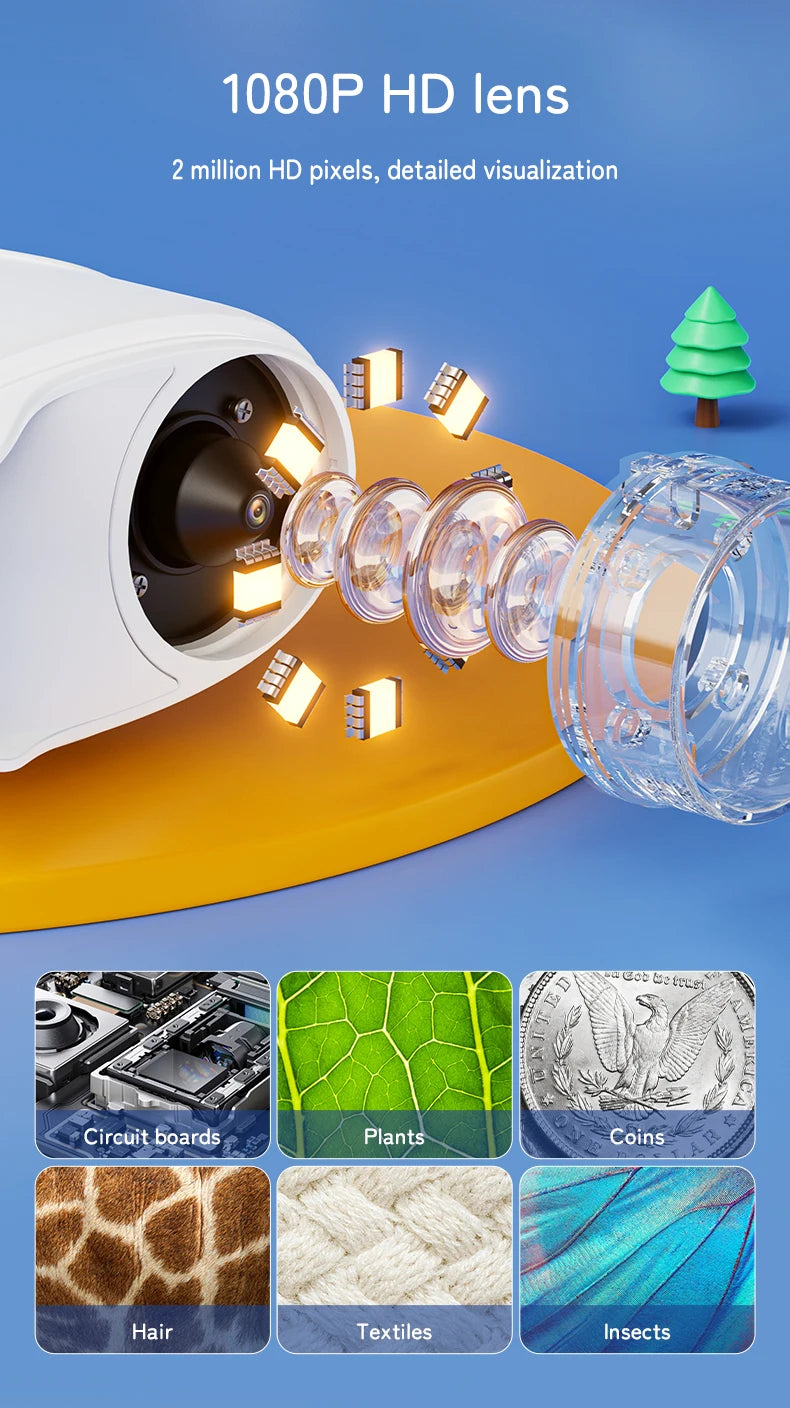 Handheld Digital Microscope for Kids Portable Science Toy