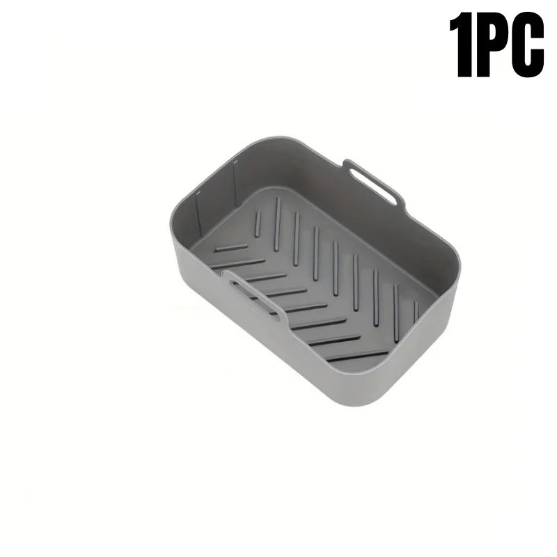 Reusable Silicone Air Fryer Liners for Ninja Dual Basket Baking Trays