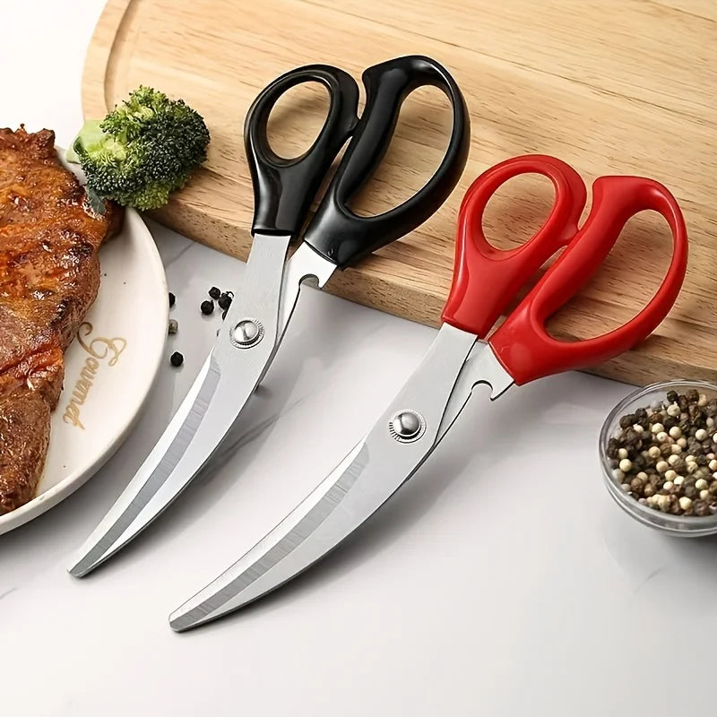 2pc Stainless Steel Kitchen Scissors Heavy Duty BBQ Meat Poultry Shears