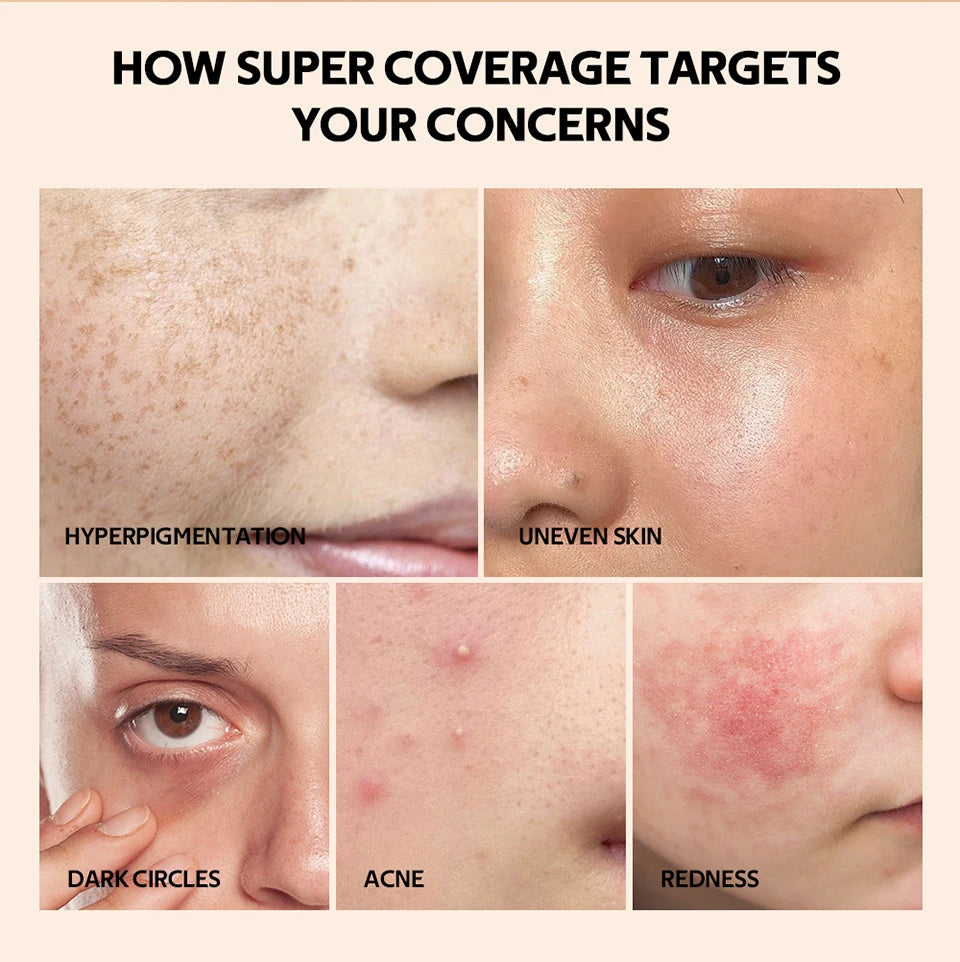 Lakerain Waterproof Concealer Matte High Coverage Liquid Foundation