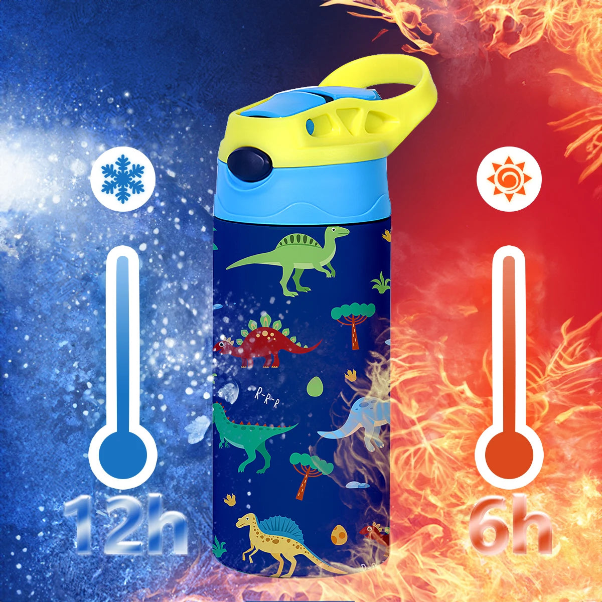 350ml Cartoon Insulated Stainless Steel Water Bottle Kids Vacuum Flask - 2