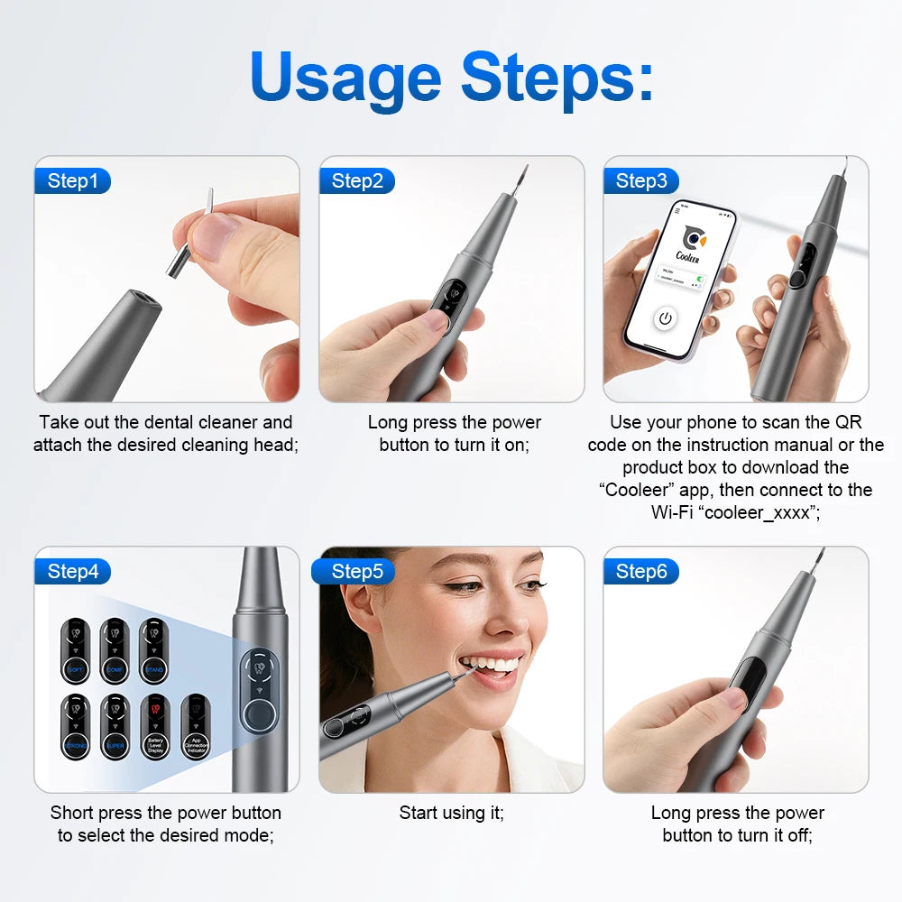 Visual Ultrasonic Dental Scaler HD Camera Tooth Cleaner Tartar Removal