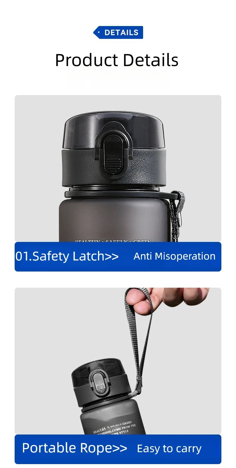 BPA Free Leak Proof Sports Water Bottle Portable Fitness Hiking Jug
