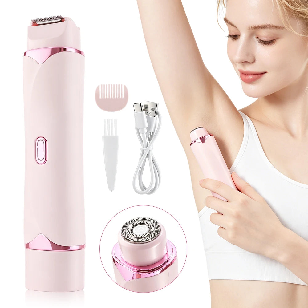 2 in 1 Dual Head Women Electric Razor Bikini Trimmer - 1