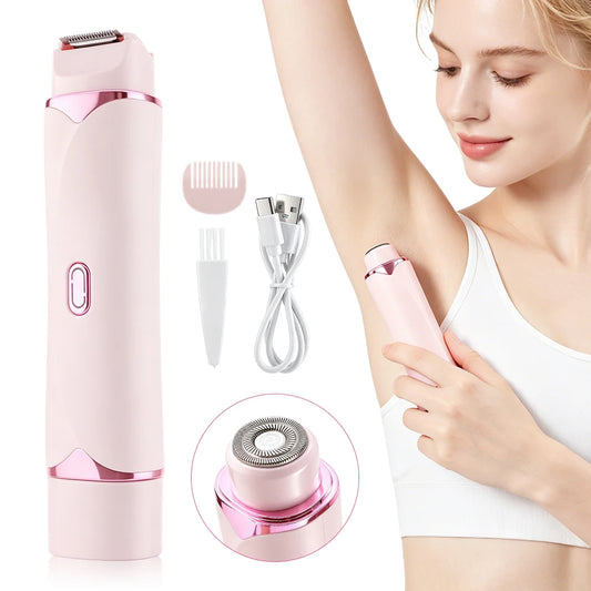 2 in 1 Dual Head Women Electric Razor Bikini Trimmer