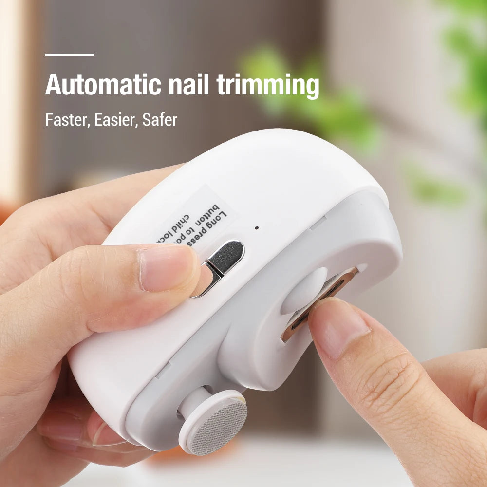 Electric Nail Clipper Automatic Fingernail Trimmer with Light - 8