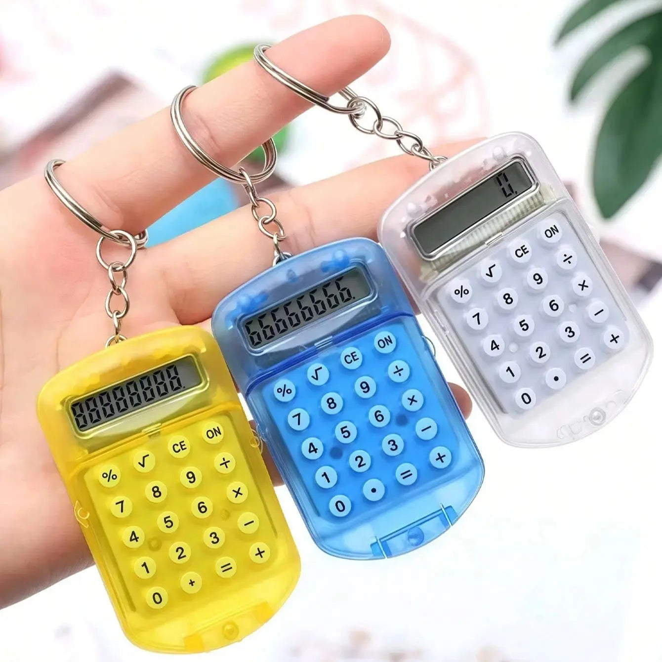 Mini Calculator Keychain Portable 8 Digit Pocket Calculator for Students - 2