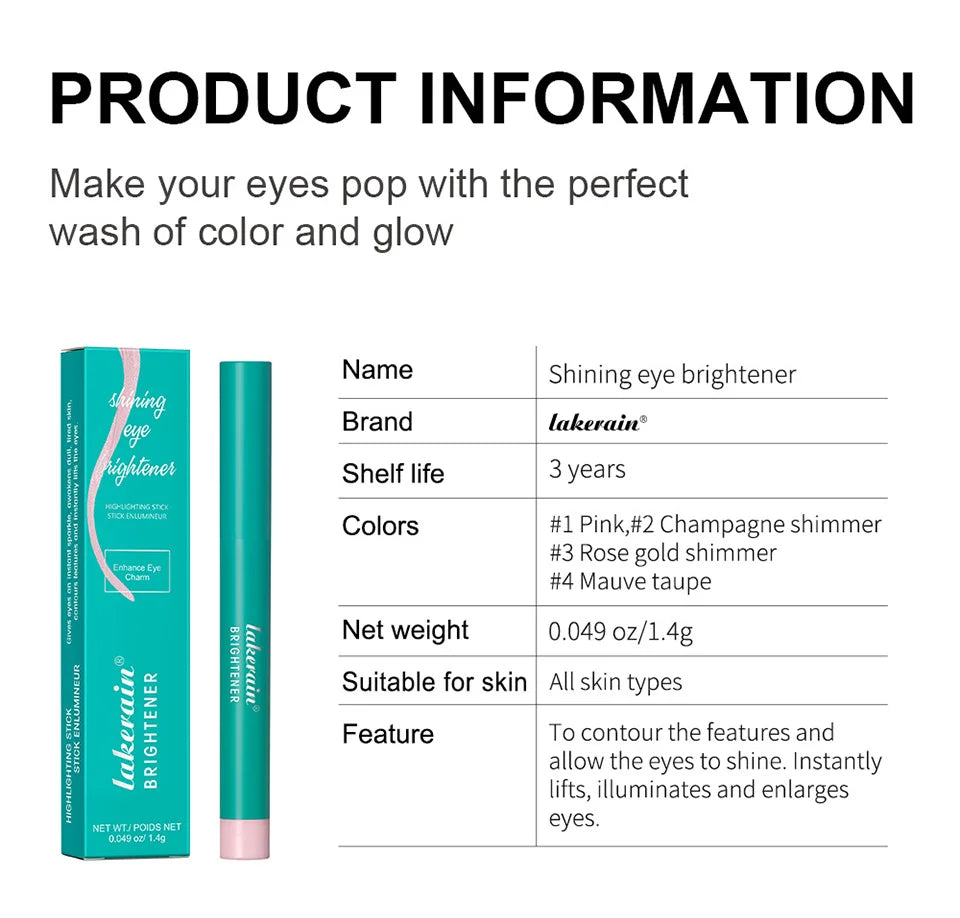 Eyeshadow Stick Waterproof Shining Creamy Eye Brightener - 14